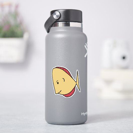 Rote Flossen Aufkleber (HydroFlask)