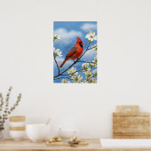 Rote Flügel und weiße Petalen Poster (Küche)