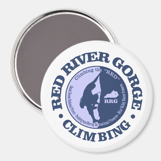Rote Flussschlucht (Klettern) Magnet (Vorderseite/Rückseite)