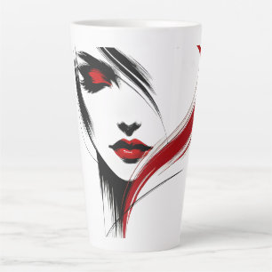 Rote Flüsterfrau Milchtasse