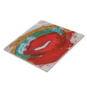 Rote Flut 6 x 6 Keramikfliese (Seite)
