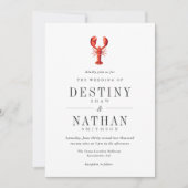 Rote Flut| Hochzeitsbroschüre| weiß Einladung (Vorderseite)