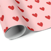 Rote Formen Herzlicher Valentinstag Geschenkpapier (Rolleneckpunkt)