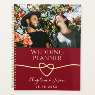 Rote Foto-Hochzeit Planer
