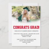 Rote Foto-Schrift Einladung (Rückseite)