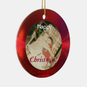 Rote Foto-Verzierung Keramik Ornament (Rechts)