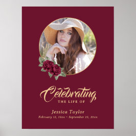 Rote Fotos Gedenkfeier Begrüßungszeichen Poster