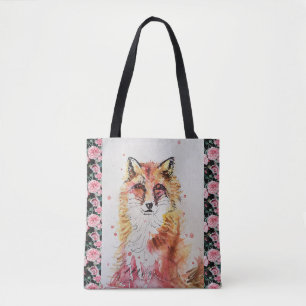 Rote Fox Aquarellbilder Fox Frische Pasta machen Tasche