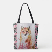Rote Fox Aquarellbilder Fox Frische Pasta machen Tasche (Rückseite)