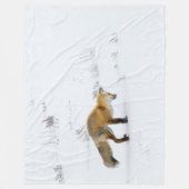 ROTE FOX JAGING IM SCHNEE FLEECEDECKE (Vorderseite)