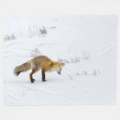 ROTE FOX JAGING IM SCHNEE FLEECEDECKE (Vorderseite (Horizontal))
