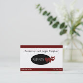 Rote Fox-Logo für Geoglyphen Visitenkarte (Stehend Vorderseite)