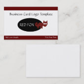 Rote Fox-Logo für Geoglyphen Visitenkarte (Vorne/Hinten)