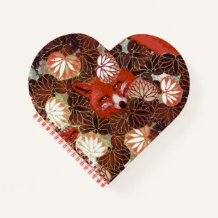 ROTE FOXE UNTER DEN WEISSEN BLÄTTER, FOLIAGE NOTIZBLOCK