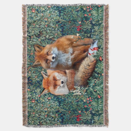 ROTE FOXE UNTER GRÖSSE, FOLIAGE UND BLUME DECKE (Vorderseite Vertikal)