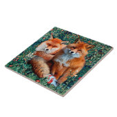 ROTE FOXE UNTER GRÖSSE, FOLIAGE UND BLUME FLIESE (Seite)