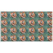 ROTE FOXE UNTER GRÖSSE, FOLIAGE UND BLUME TISCHDECKE (Vorderseite (Horizontal))