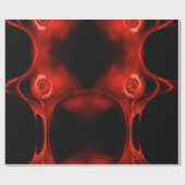 ROTE FRAKTAL ROSE IN SCHWARZ GESCHENKPAPIER (Flach)