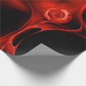 ROTE FRAKTAL ROSE IN SCHWARZ GESCHENKPAPIER (Ecke)