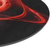 ROTE FRAKTAL ROSE IN SCHWARZ SCHNEIDEBRETT (Ecke)