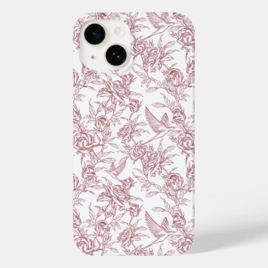 Rote französische Toile Case-Mate iPhone Hülle (Rückseite)
