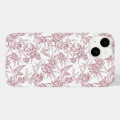 Rote französische Toile Case-Mate iPhone Hülle (Rückseite (Horizontal))