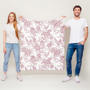 Rote französische Toile Fleecedecke