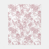 Rote französische Toile Fleecedecke (Vorderseite)