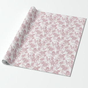Rote französische Toile Geschenkpapier