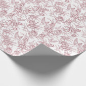 Rote französische Toile Geschenkpapier (Ecke)