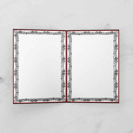 Rote Frau Feiertagskarte (Innenseite)