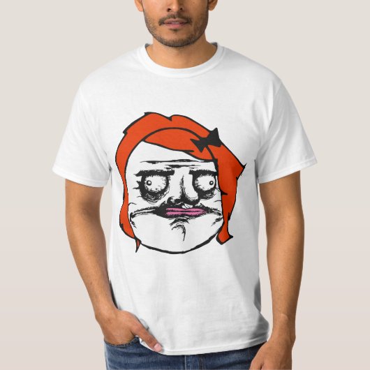Rote Frau ich Gusta Comic-Raserei-Gesicht Meme T-Shirt (Vorderseite)