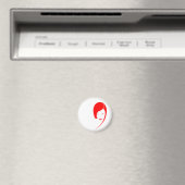Rote Frau Magnet (In Situ (Geschirrspüler))
