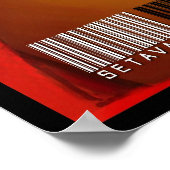 Rote Frau Poster (Ecke)