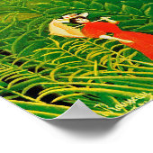 Rote Frau von Henri Rousseau Poster (Ecke)