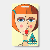 Rote Frauen - Schöner Kubismus Ausweis (Rückseite)