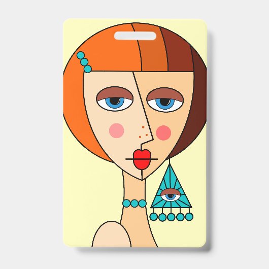 Rote Frauen - Schöner Kubismus Ausweis (Vorderseite)