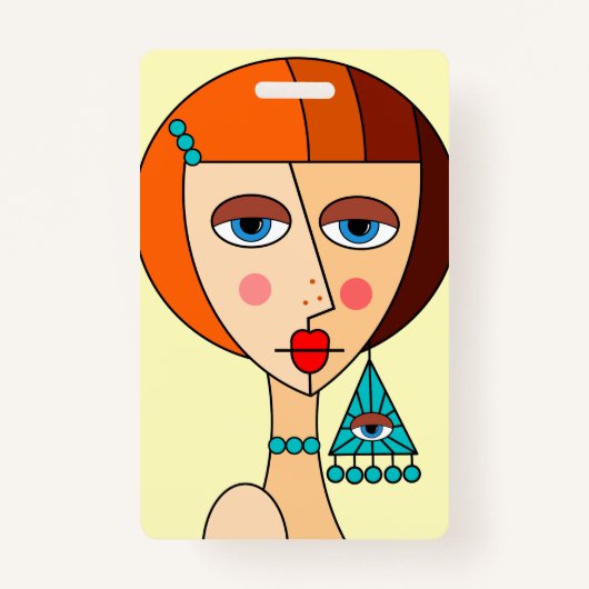 Rote Frauen - Schöner Kubismus Ausweis (Vorderseite)