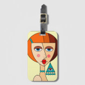 Rote Frauen - Schöner Kubismus Gepäckanhänger (Vorderseite Vertikal)
