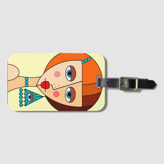 Rote Frauen - Schöner Kubismus Gepäckanhänger (Vorderseite (Horizontal))