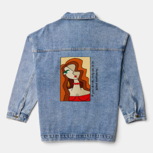 Rote Frauen - Schöner Kubismus Jeansjacke