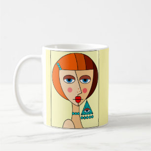 Rote Frauen - Schöner Kubismus Kaffeetasse