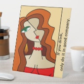 Rote Frauen - Schöner Kubismus Sockelschild (In Situ)