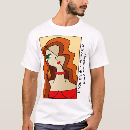 Rote Frauen - Schöner Kubismus T-Shirt (Vorderseite)
