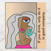 Rote Frauen - Schöner Kubismus Weinetikett (Einzelnes Label)