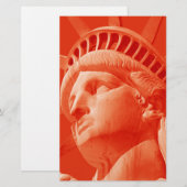 Rote Freiheitsstatue Briefpapier (Vorne/Hinten)