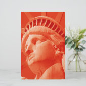 Rote Freiheitsstatue Briefpapier (Stehend Vorderseite)