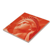 Rote Freiheitsstatue Fliese (Seite)