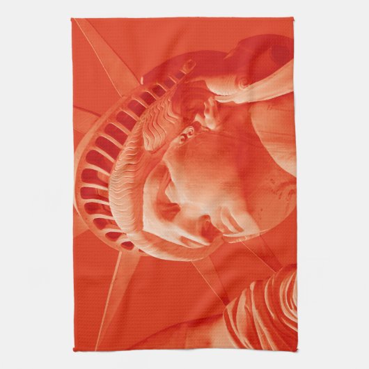 Rote Freiheitsstatue Geschirrtuch (Vertikal)