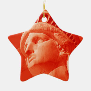 Rote Freiheitsstatue Keramik Ornament